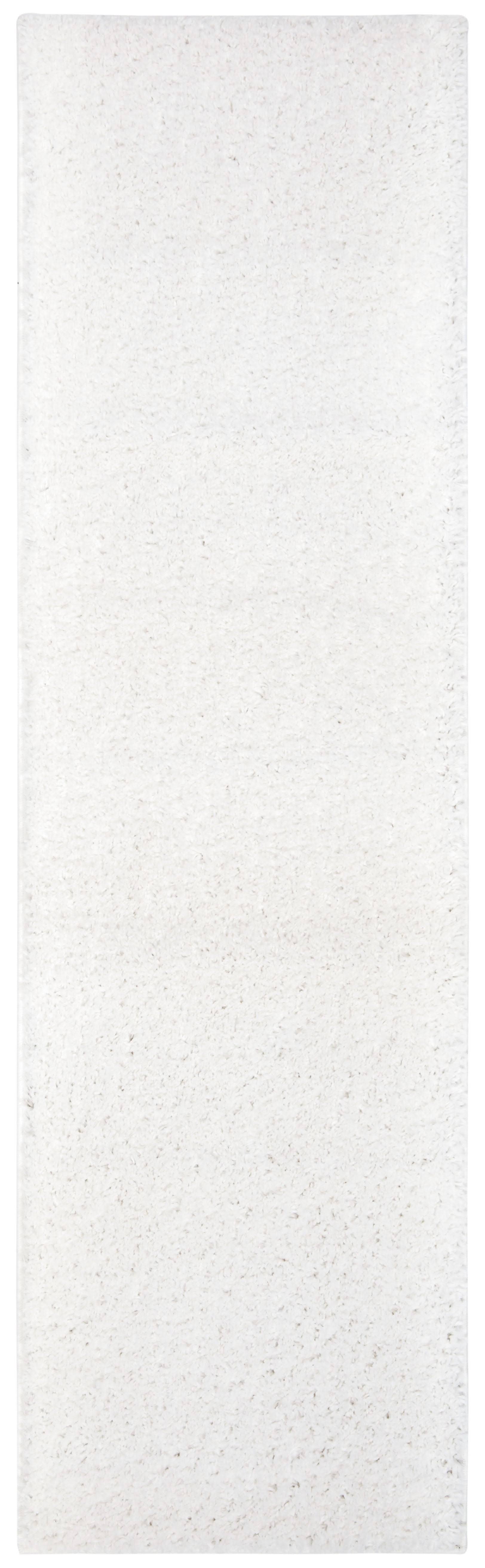 Safavieh August Carlene Solid Plush Shag Runner Rug, White, 2'3