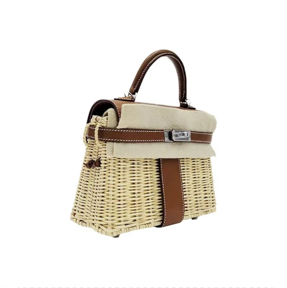 Hermes Mini kelly picnic sliver hardware Bag