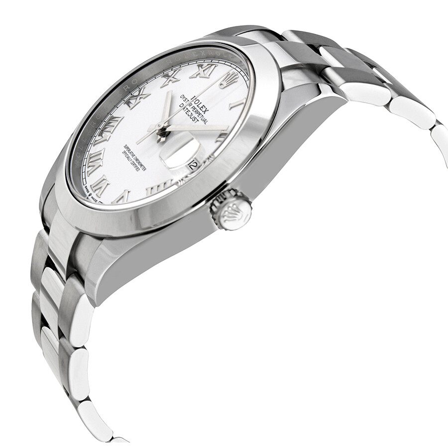 Rolex Datejust 41 White Dial Automatic Men s Oyster Watch 126300WSO（Lifetime free warranty+90-days replacement service & Refund!.）