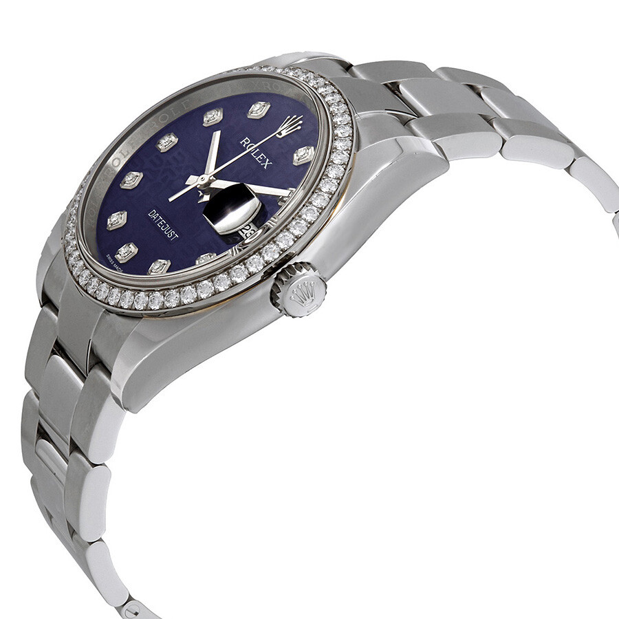 Rolex Oyster Perpetual Datejust 36 Blue Dial Stainless Steel Bracelet Automatic Ladies Watch 116244BLJDO（Lifetime free warranty+90-days replacement service & Refund!.）