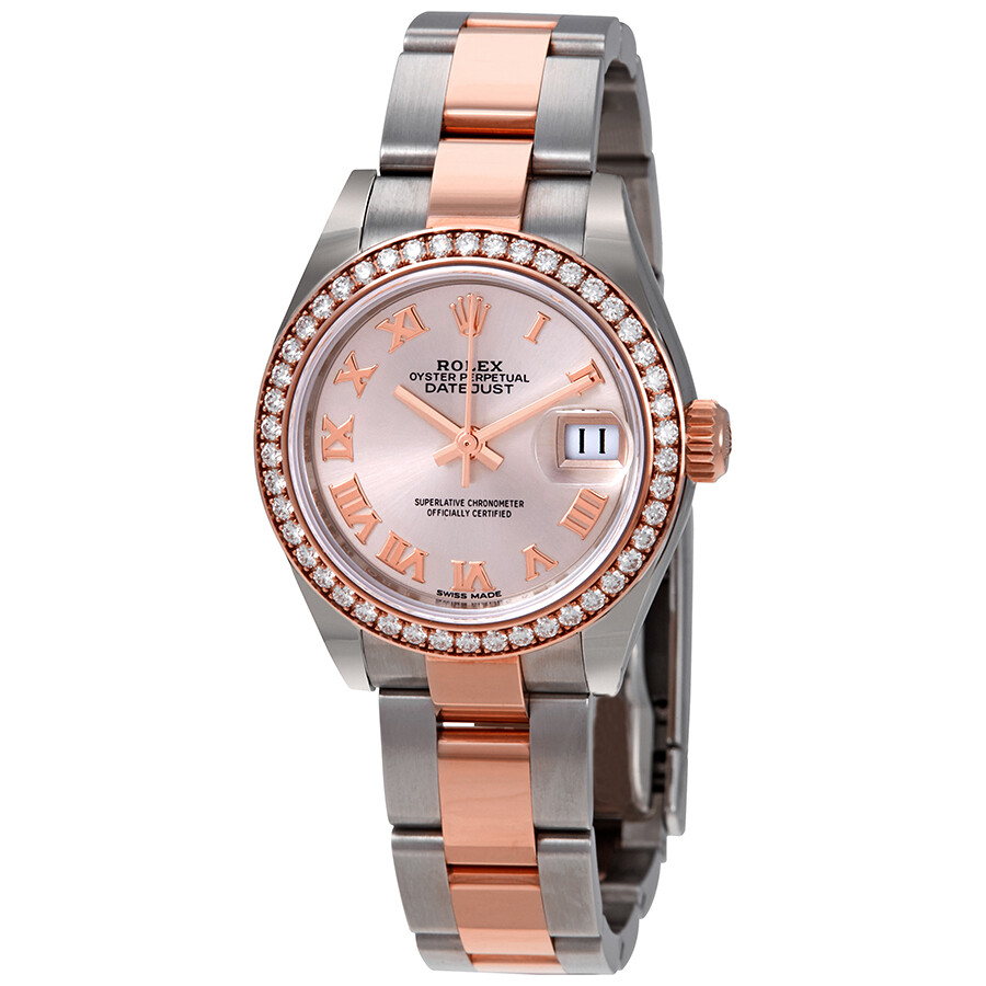 Rolex Datejust Sundust Dial Automatic Ladies Steel and 18K Everose Gold Oyster Watch 279381SNRO（Lifetime free warranty+90-days replacement service & Refund!.）