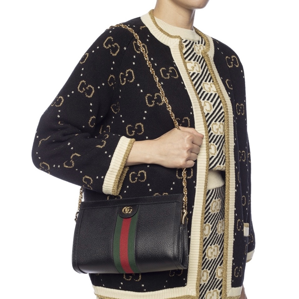 GUCCI Ophidia Sanall Suede&Leather