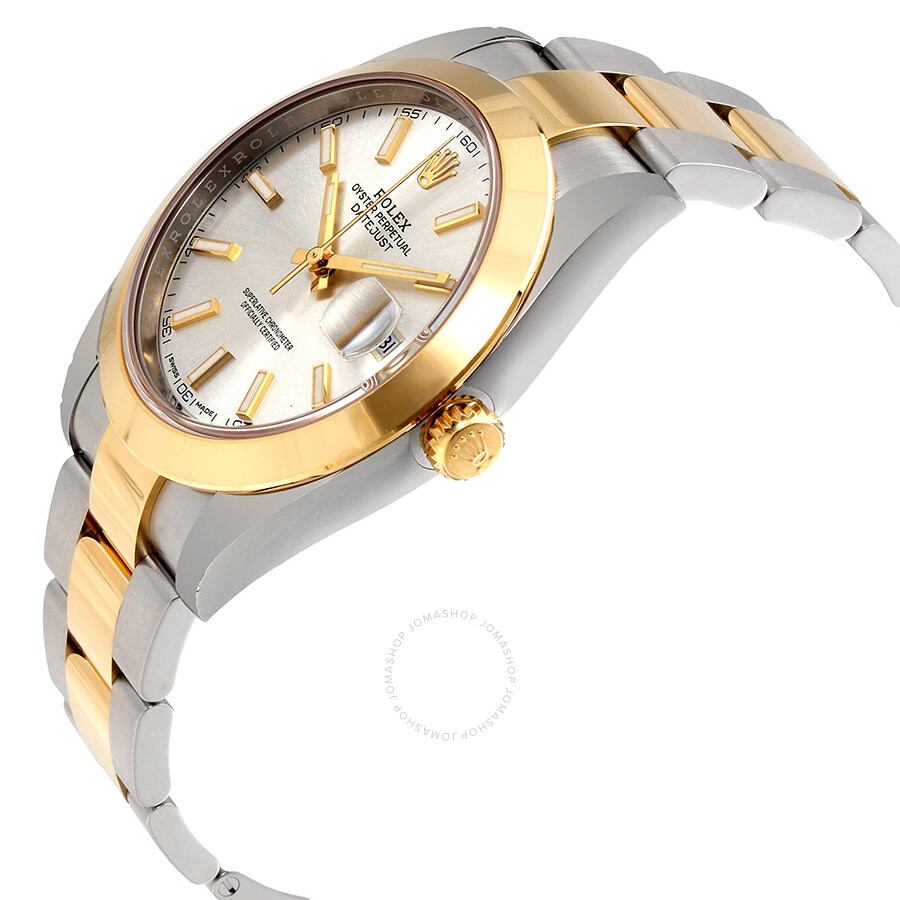 Rolex Datejust 41 Silver Dial Steel and 18K Yellow Gold Oyster Bracelet Men s Watch 126303SSO（Lifetime free warranty+90-days replacement service & Refund!.）