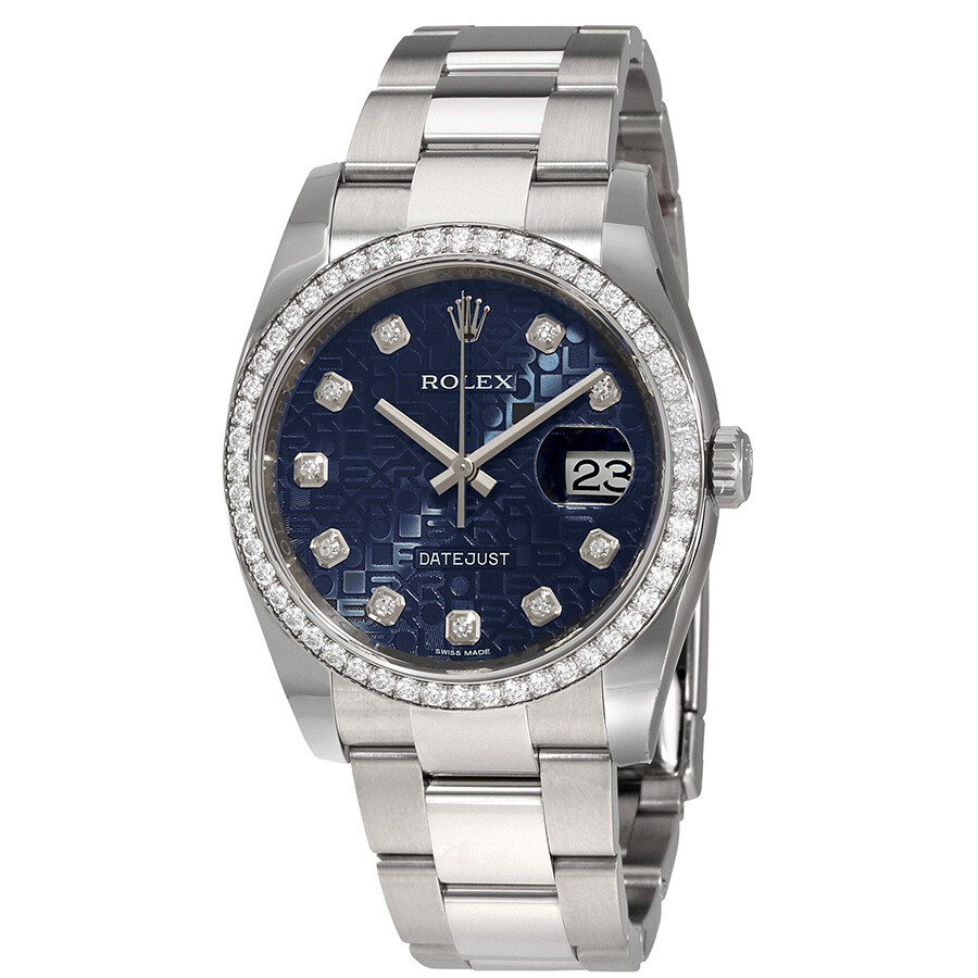 Rolex Oyster Perpetual Datejust 36 Blue Dial Stainless Steel Bracelet Automatic Ladies Watch 116244BLJDO（Lifetime free warranty+90-days replacement service & Refund!.）
