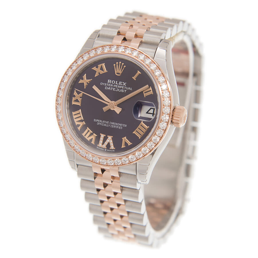 Rolex Datejust 31 Aubergine Dial Automatic Ladies Steel and 18kt Everose Gold Jubilee Watch 278381AURDJ（Lifetime free warranty+90-days replacement service & Refund!.）