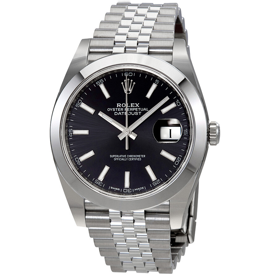 Rolex Datejust Black Dial Automatic Men s Jubilee Watch 126300BKSJ（Lifetime free warranty+90-days replacement service & Refund!.）