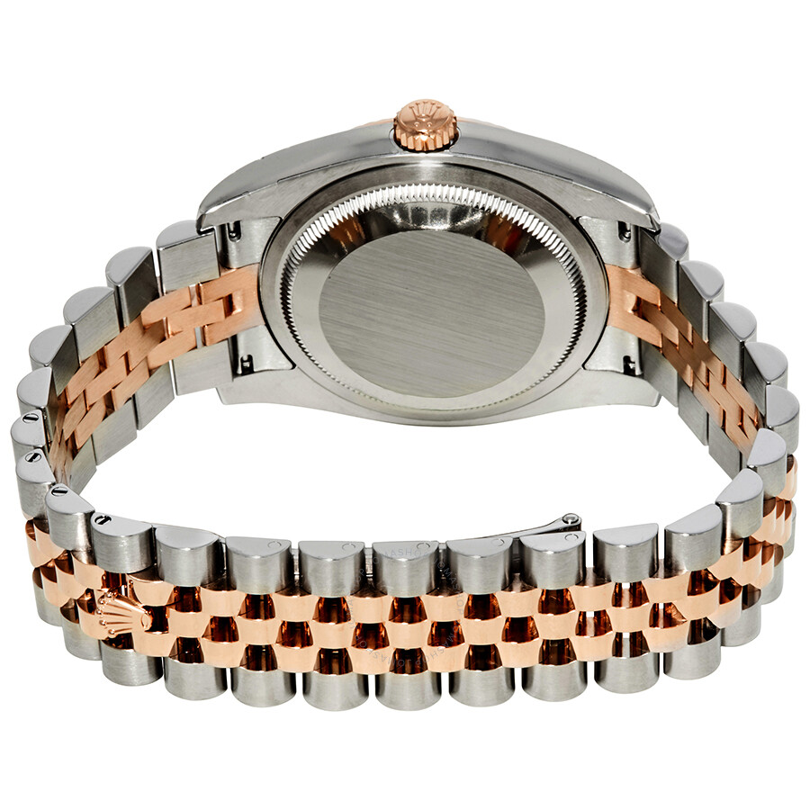 Rolex Oyster Perpetual Datejust 36 Black Mother of Pearl Dial Stainless Steel and 18K Everose Gold Jubilee Bracelet Automatic Ladies Watch 116231BKMDJ（Lifetime free warranty+90-days replacement service & Refund!.）