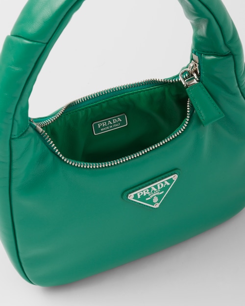 Prada Soft padded nappa leather mini-bag - Mango