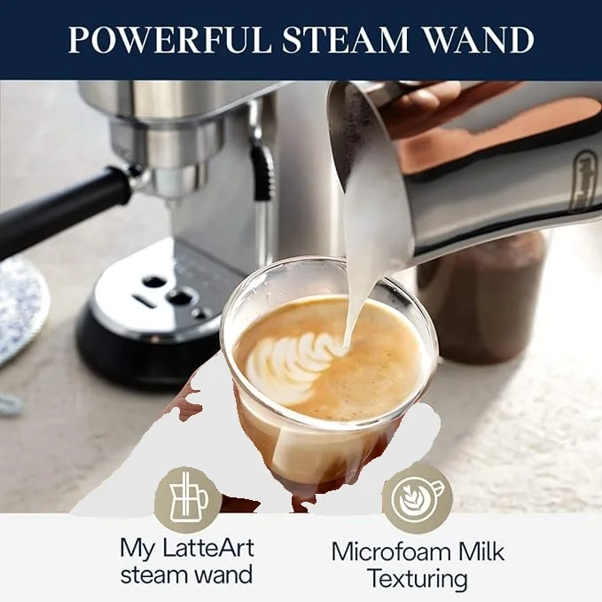 De'Longhi Dedica Arte 15 - Bar, 2 - Cup Metal Espresso Machine