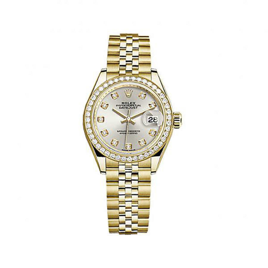 Rolex Lady-Datejust Silver Dial 18 Carat Yellow Gold Jubilee Watch 279138SDJ（Lifetime free warranty+90-days replacement service & Refund!.）
