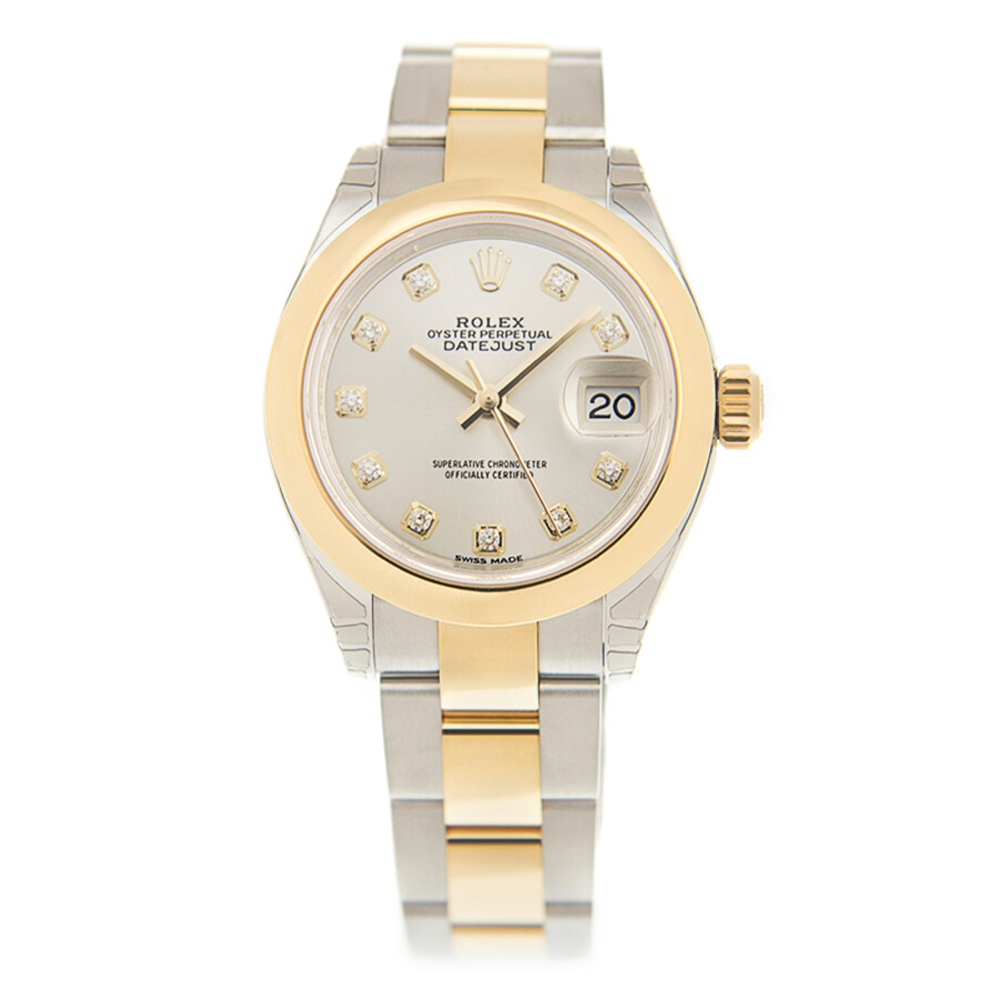 Rolex Lady Datejust 28 Silver Dial Steel and 18K Yellow Gold Oyster Watch 279163SDO（Lifetime free warranty+90-days replacement service & Refund!.）