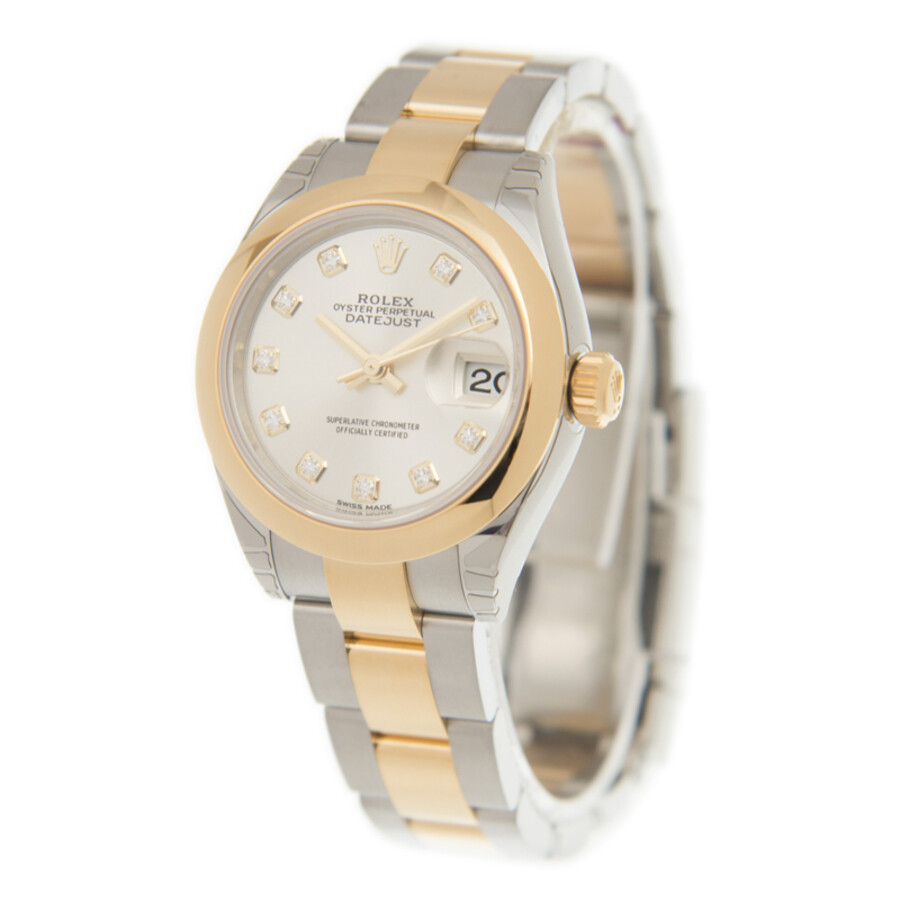 Rolex Lady Datejust 28 Silver Dial Steel and 18K Yellow Gold Oyster Watch 279163SDO（Lifetime free warranty+90-days replacement service & Refund!.）