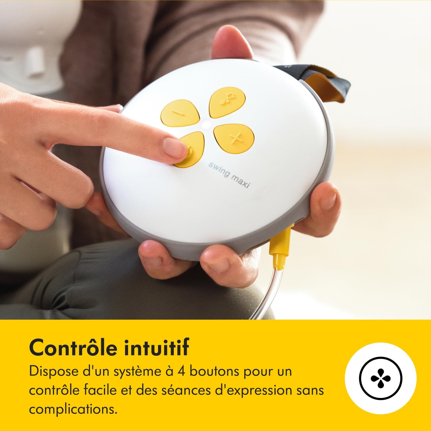 Tire lait électrique double mains libres compact avec application