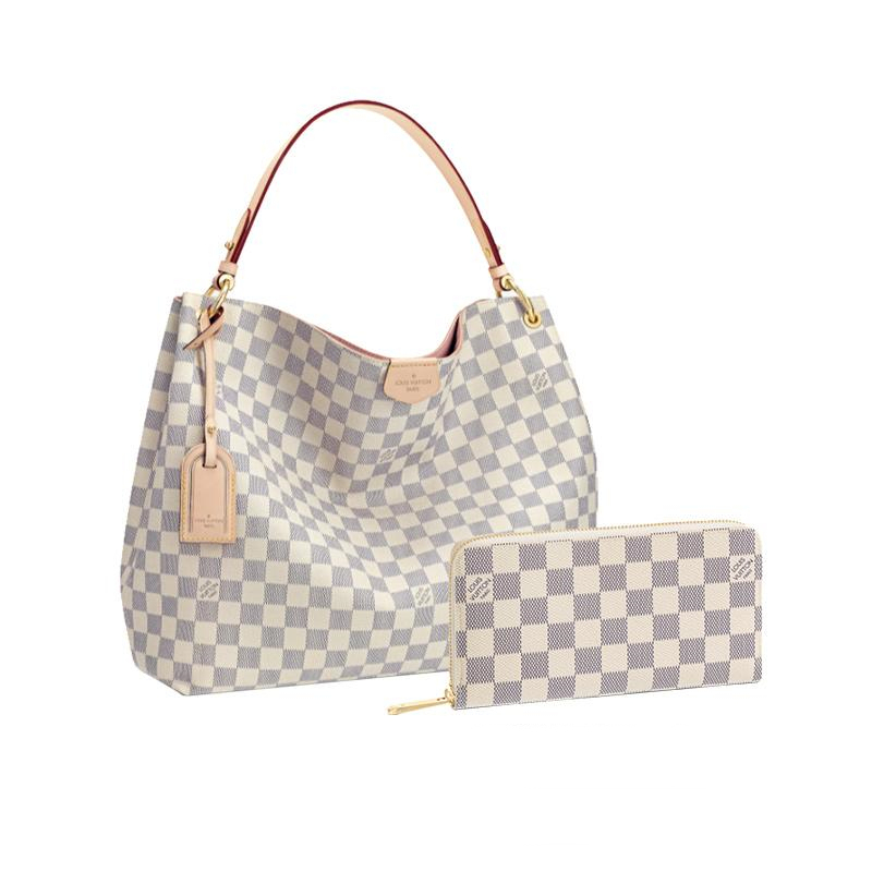 Louis Vuitton GRACEFUL MM LONG WALLET 2-PIECE SET （N42233 + N41660）
