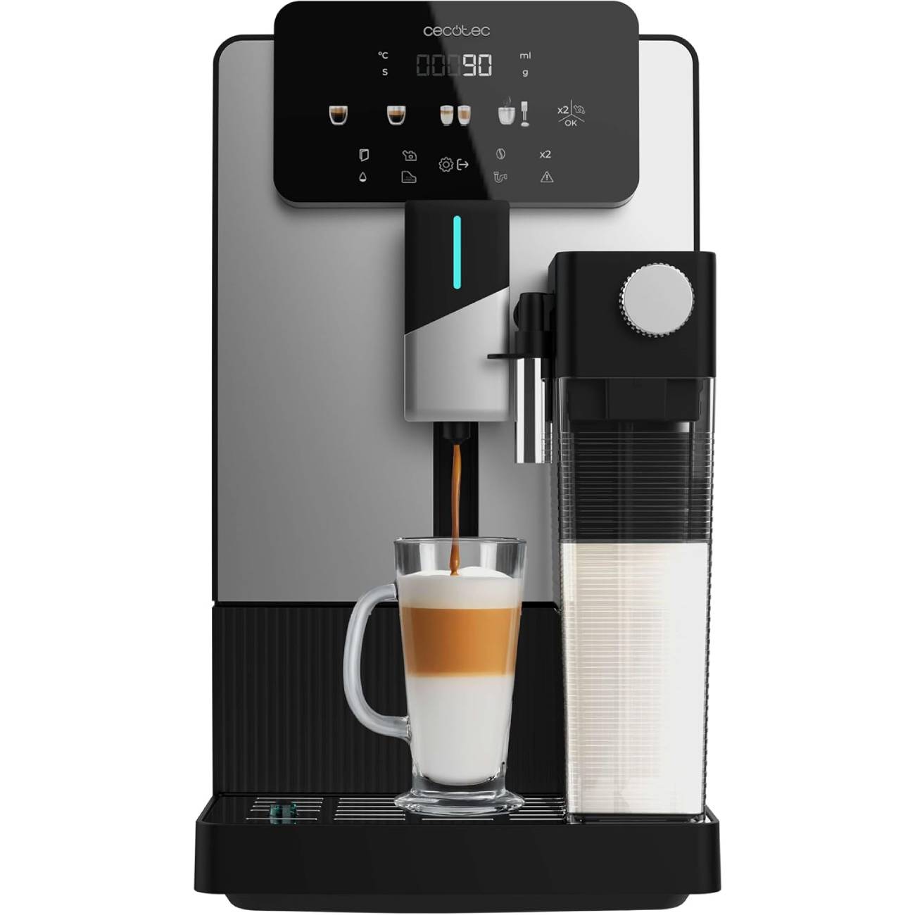 Machine café expresso automatique 1500 W 19 bars 6 boissons moulin conique