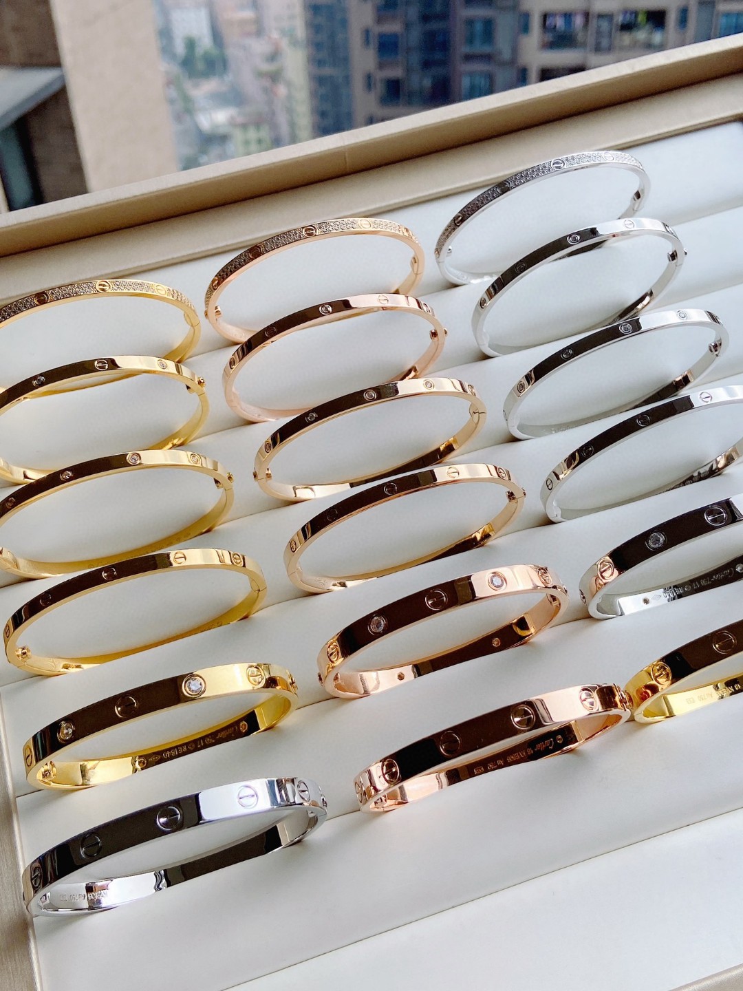 Cartier LOVE Series Wide 18K Bracelet