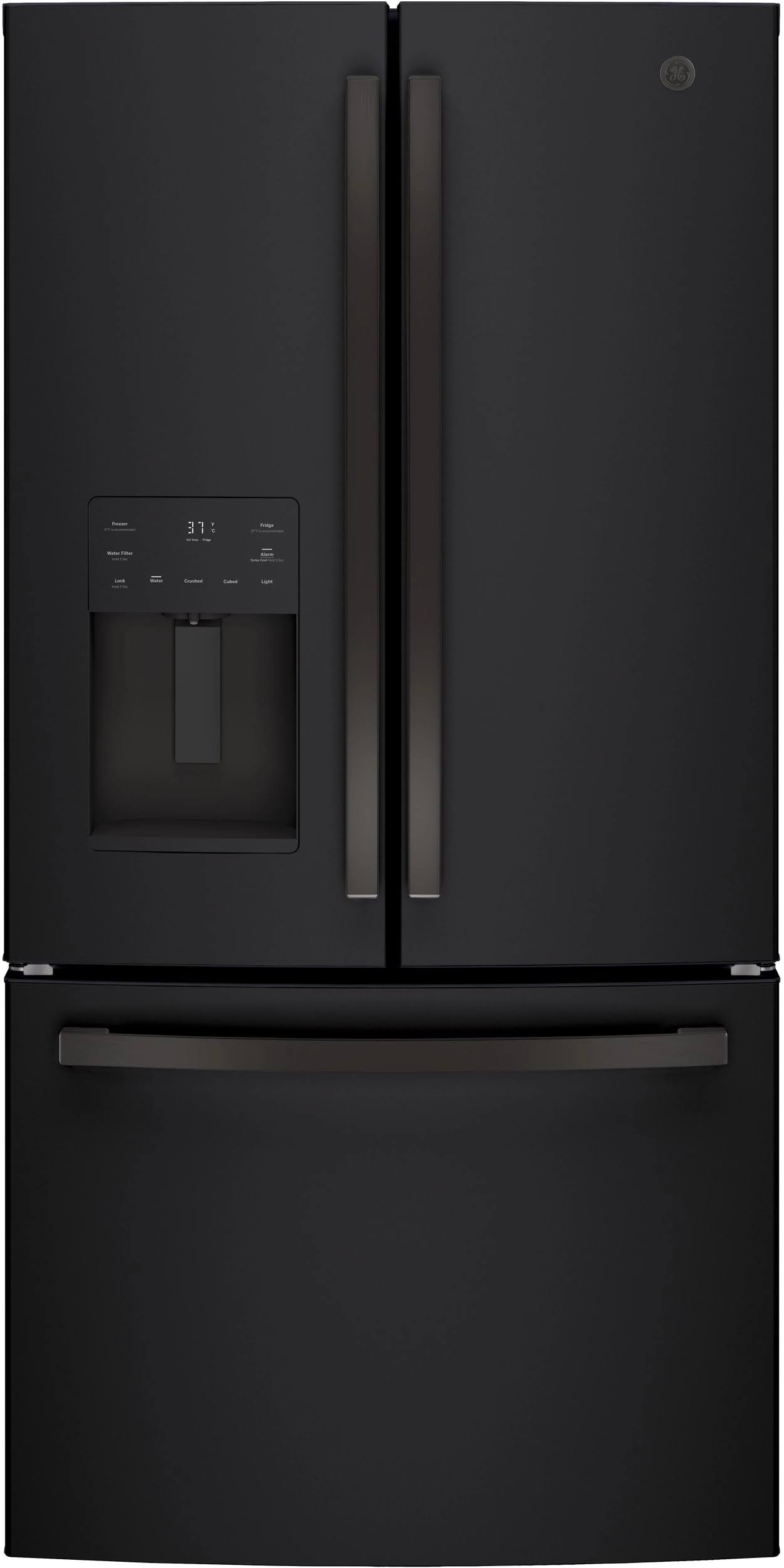 GE 25.6 Cu. ft. Black Slate French Door Refrigerator-GFE26JEMDS