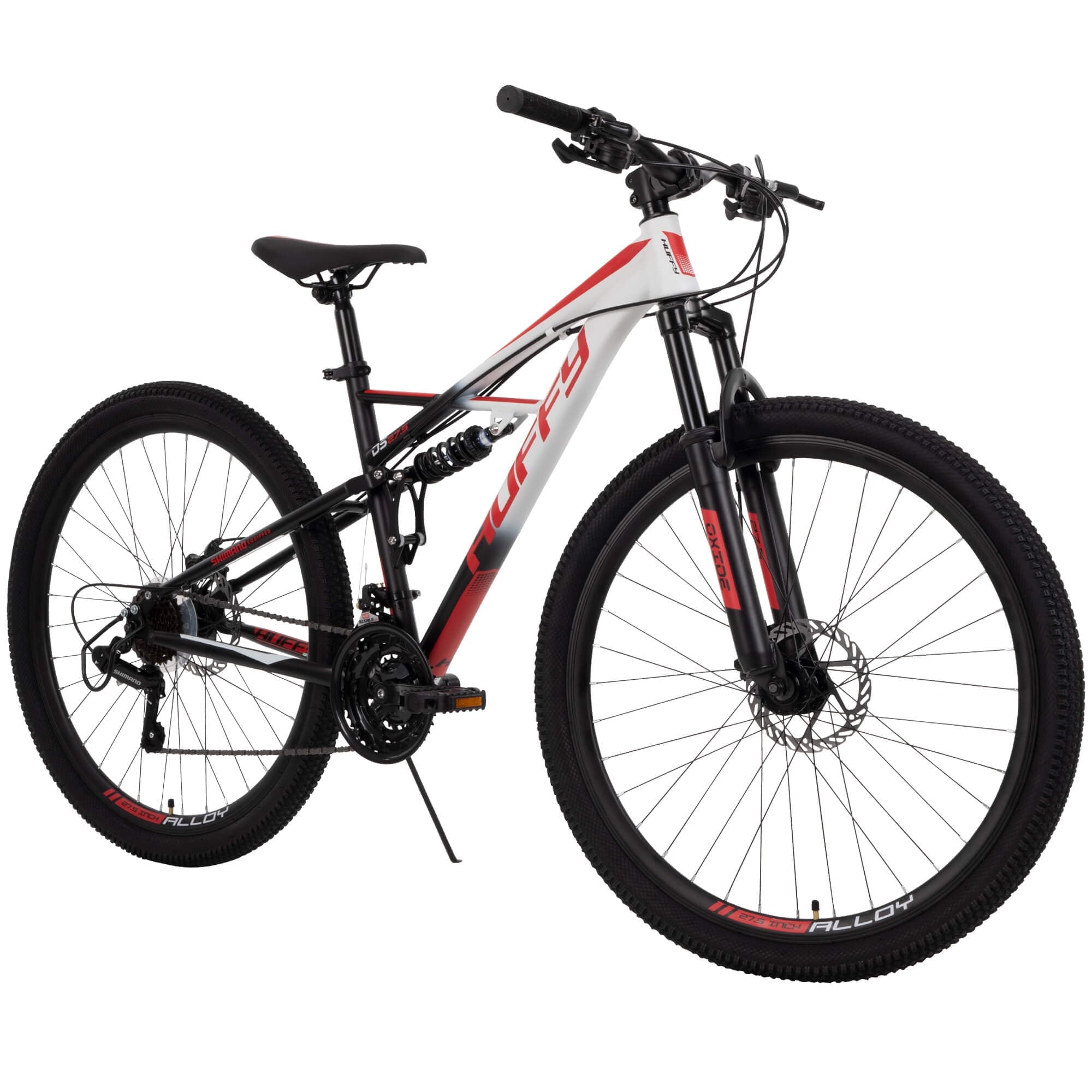 27.5 Inch Oxide Mens Mountain Bike. White - Dual Suspension 21-Speed