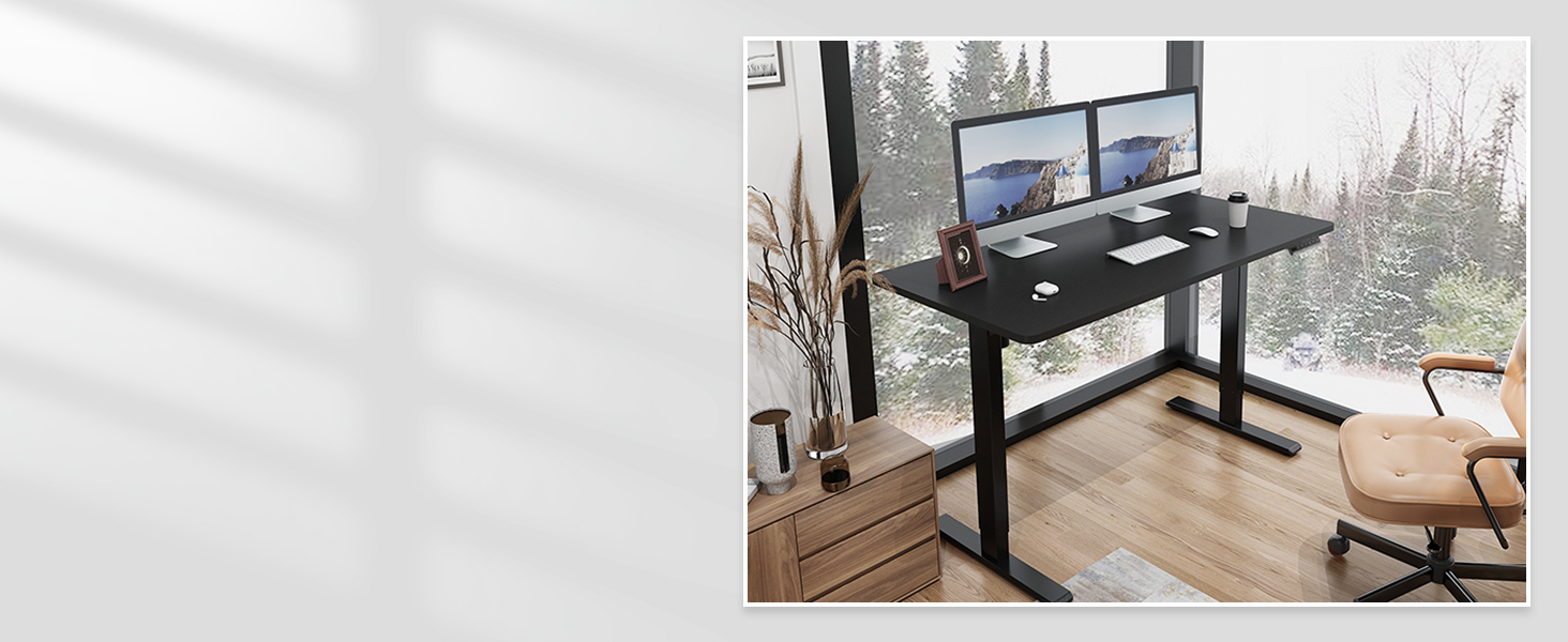black standing desk